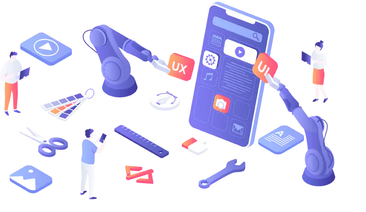 Team building a mobile application