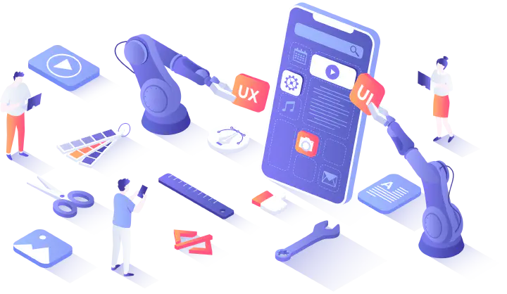 Team building a mobile application